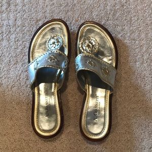 Women’s silver and gold sandals